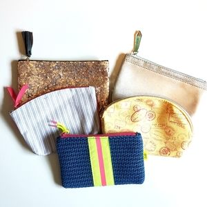 5 Small Ipsy Makeup Bags NWOT